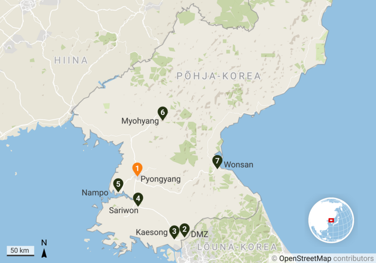 Põhja-Korea - Kaart